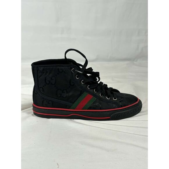 Gucci Tennis 1977 High Top GG Sneakers Black  US 9 SPB JA-364541 main image 10